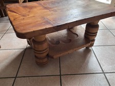 Tavolino soggiorno legno massello Tavolo Basso Rustico per baita o casa montagna