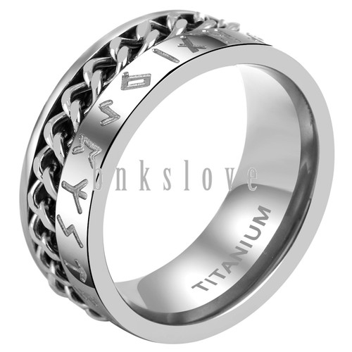 Anello uomo titanio runa