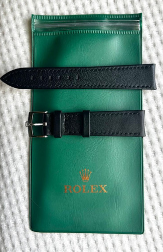 Rolex pelle nera con - mm, in