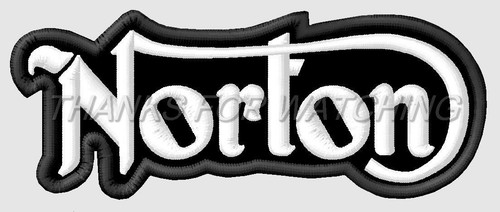 Norton embroidered patches - norton,
