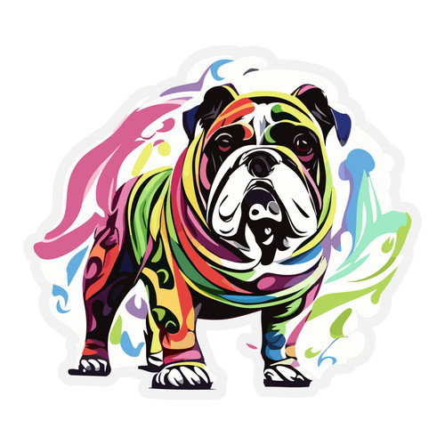 Adesivi auto bulldog - adesivi,