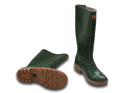 Stivale verde ginocchio gomma - stivale,