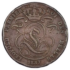 Belgio - 5 Centimes 1857
