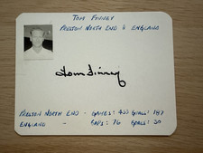 Tom Finney - Biglietto firmato Preston e Inghilterra