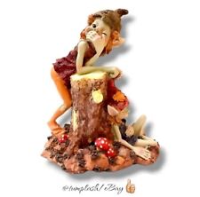 ??‍♀️ PIXIES Folletti Fate Trolls - COPPIA DI ELFI SU TRONCO