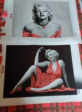 2 QUADRI MARILYN MONROE RICAMATI CON LE PERLINE