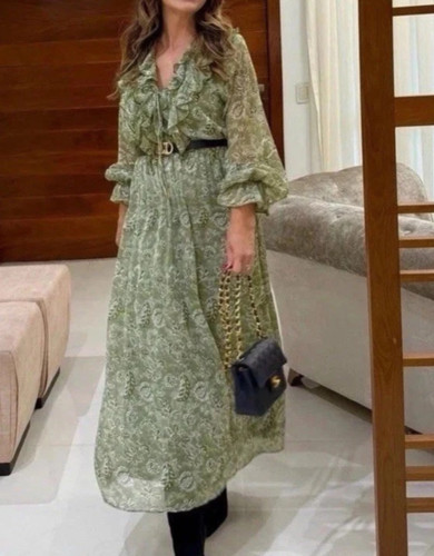 Abito donna zara verde medio - abito,