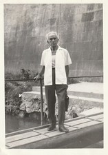 B5 - Foto Photo Fotografia Anni 60 - Uomo Camicia Bianca Anziano