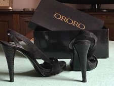 Sandali neri tacco 12 ORORO