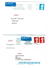 11943- Gran Bretagna, Regno Unito, 2 copertine per l'Italia affrancatura a macchina