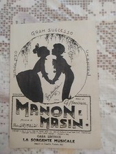 MANON E MASIN MUSICA di PAOLO  GRIMALDI. VERSI di G.Maestrale Pianoforte