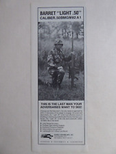 7/1988 PUB BARRET M82 LIGHT .50 50BMG M82A1 M107 SNIPER RIFLE ORIGINAL AD