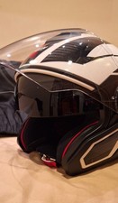 Nolan N40-5  Casco Jet Aperto  per Moto, Taglia L  Bianco /Nero /Rosso Lucido