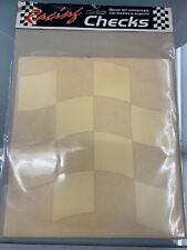 Adesivi scacchi gara corse racing tuning 4 pezzi moduli 25x23cm bianco bianchi