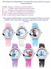 OROLOGIO DISNEY FROZEN - Tema Principesse Elsa e Anna Cinturino in pelle 6COLORI
