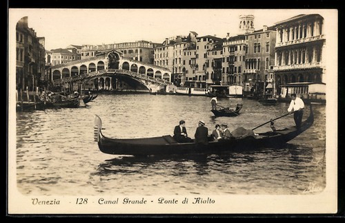 Cartolina venezia canal - venezia,,