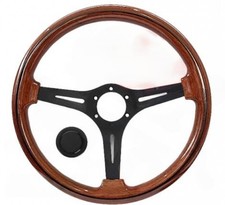 Volante sportivo in mogano con
