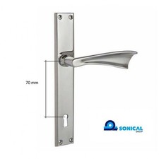 COPPIA MANIGLIE FARFALLA PLACCA 190x30 MM QUADRO 6 MM DIST. 70 MM