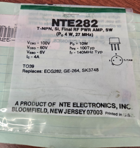 Nte electronics nte282 - nte,