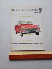 MG Midget MkIII 1966 depliant inglese originale