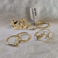 SET Anello Zirconi Placcato