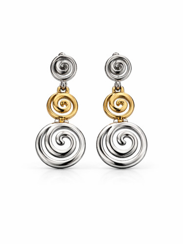 Orecchini pendenti spirale - orecchini,