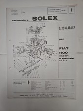 Opuscolo Carburatori Solex