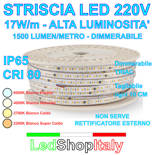 Striscia led 220v - , luce