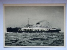 NAVE VULCANIA Cosulich Trieste ship lloyd paquebot vecchia cartolina 1935