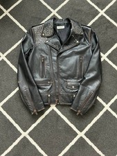 Giacca di pelle biker con