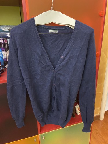 Cardigan blu cashmere 100 - cardigan,