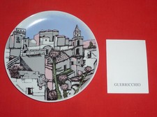 Piatto Ceramica Gaudiano pittore Luigi Guerricchio Matera I Sassi con GARANZIA