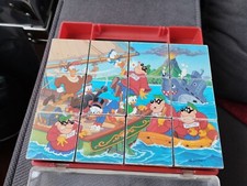 Astuccio con Puzzle di 20 Dadi e 6 Disegni Clem Toys gioco Walt Disney Vintage 