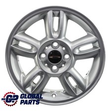 Mini Cooper R55 R56 argento cerchio in alluminio cerchio in lega 15" 5,5J 5 stelle Twin Spoke 118