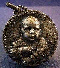 MEDAGLIA NASCITA VITTORIO EMANUELE DI SAVOIA 1937 ARGENTO SPL.