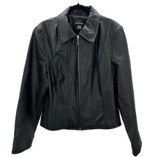 Cappotto giacca pelle nero