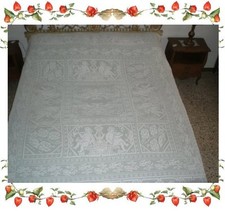 Coperta filet realizzata - a,