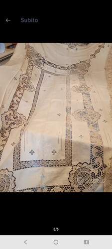 Tovaglia lino ricamata - tovaglia,