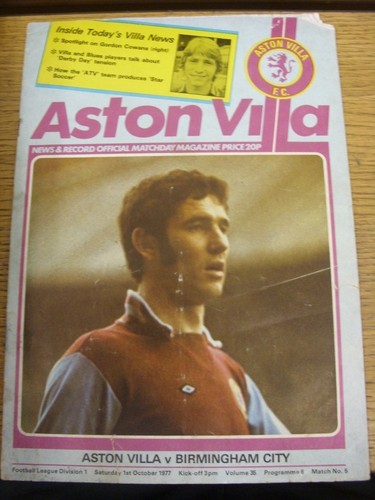1977 aston villa v - aston,
