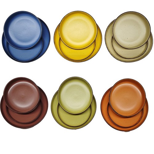 Set piatti pezzi stoneware - set,