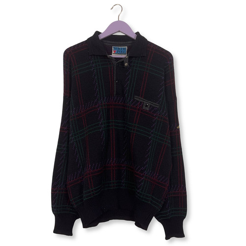Maglione vintage blu scuro - maglione,