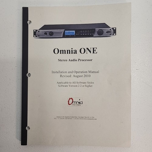 Omnia one processore audio - one,