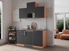 Cucina Mini Cucina Singola Cucinino Incasso Faggio Grigio Gerda 150 CM respekta
