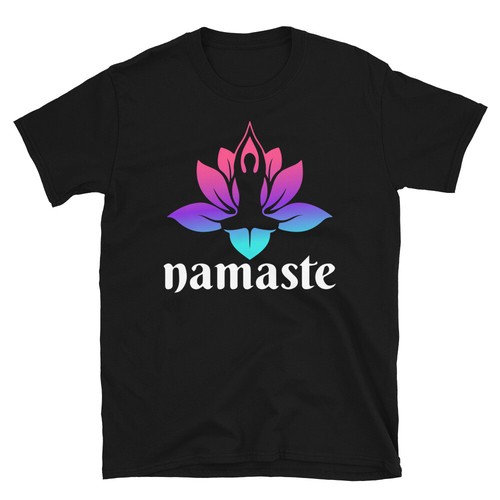 Maglietta namaste fiore - namaste, di
