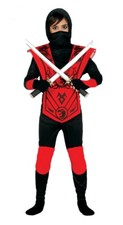 COSTUME CARNEVALE NINJA ROSSO