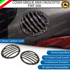 COPPIA COVER GRIGLIE ARIA CONDIZIONATA CRUSCOTTO IN CARBON LOOK PER FIAT 500