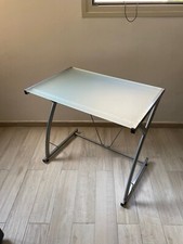 SCRIVANIA DA UFFICIO IN VETRO OPACO TEMPRATO - USATO IN BUONE CONDIZIONI