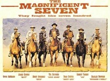 POSTER LOCANDINA QUADRO ADESIVO DECORAZIONE CASA - I MAGNIFICI SETTE - WESTERN