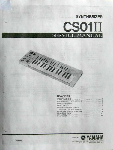 Yamaha cs01 manuale - cs01,