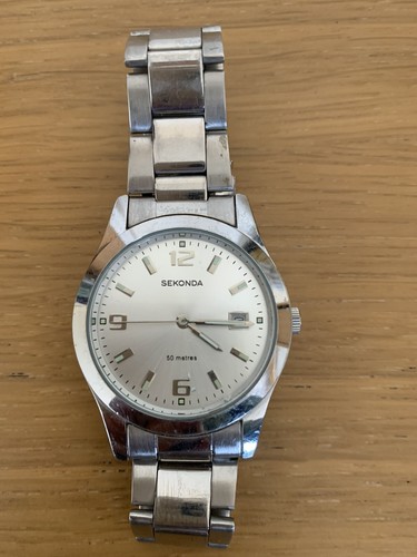 Orologio sekonda uomo - uomo, argento